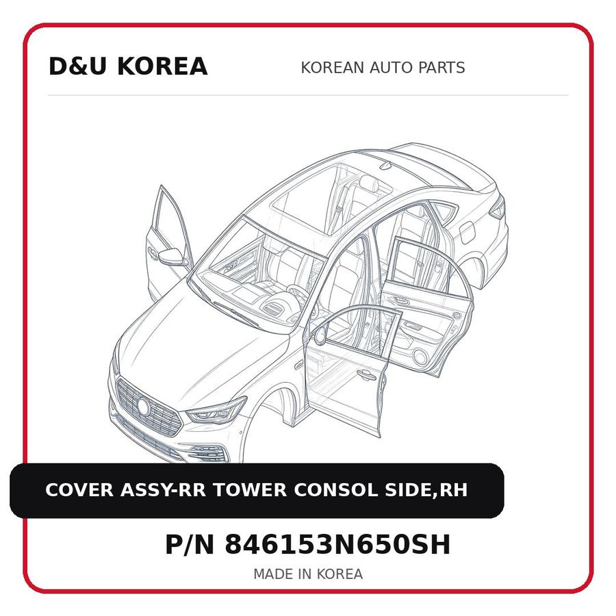 COVER ASSY-RR TOWER CONSOL SIDE,RH