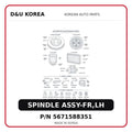 SPINDLE ASSY-FR,LH