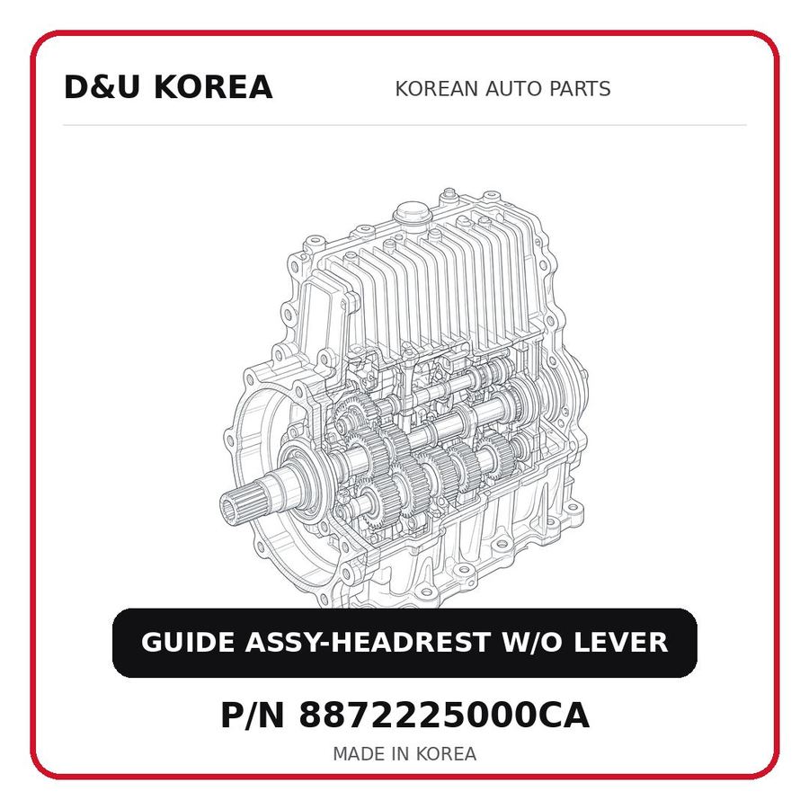 GUIDE ASSY-HEADREST W/O LEVER
