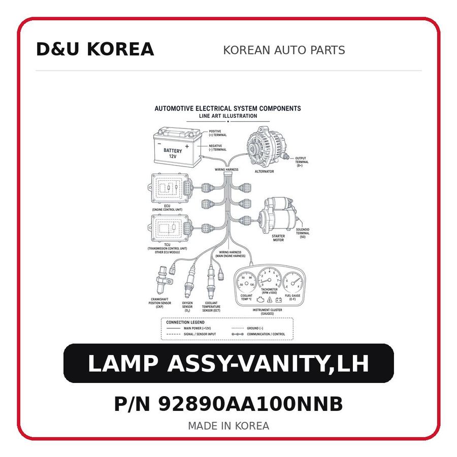 LAMP ASSY-VANITY,LH