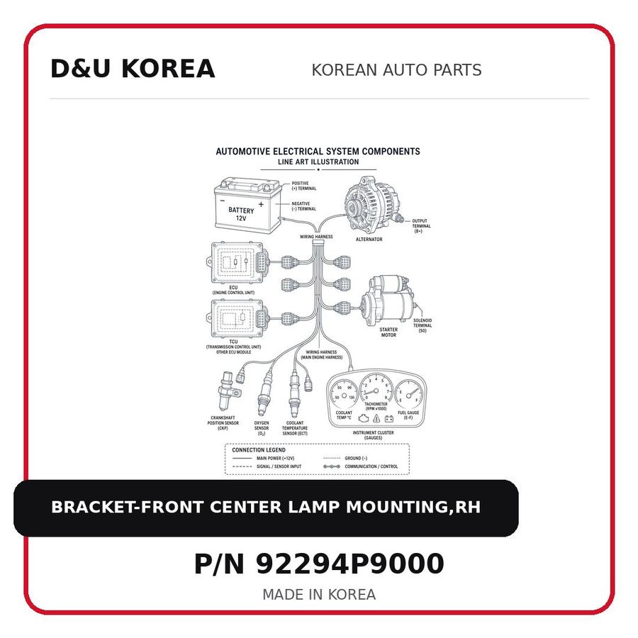BRACKET-FRONT CENTER LAMP MOUNTING,RH