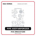 PIPE ASSY-VAPORIZER