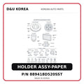HOLDER ASSY-PAPER