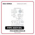 PIPE ASSY-OIL