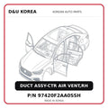 DUCT ASSY-CTR AIR VENT,RH