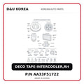 DECO TAPE-INTERCOOLER,RH