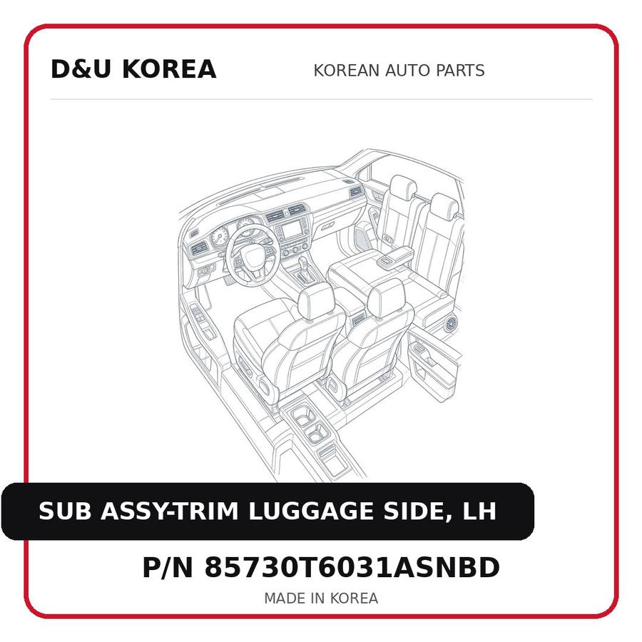 SUB ASSY-TRIM LUGGAGE SIDE, LH