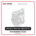 BUCKLE ASSY-FR S/BELT,CTR