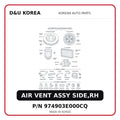 AIR VENT ASSY SIDE,RH