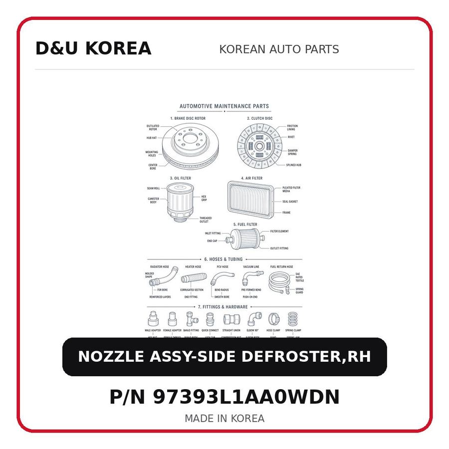 NOZZLE ASSY-SIDE DEFROSTER,RH