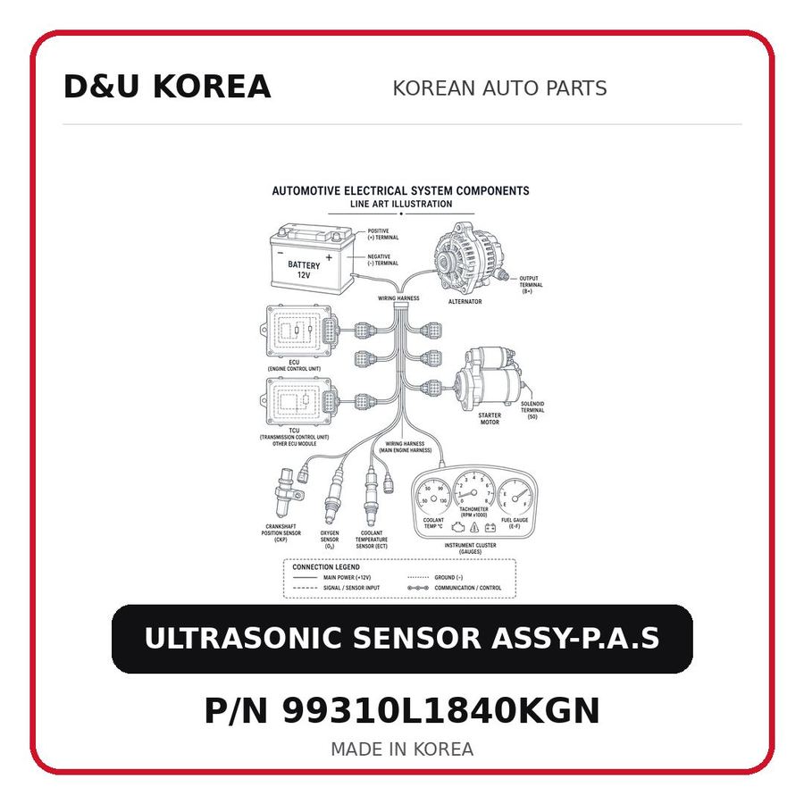 ULTRASONIC SENSOR ASSY-P.A.S