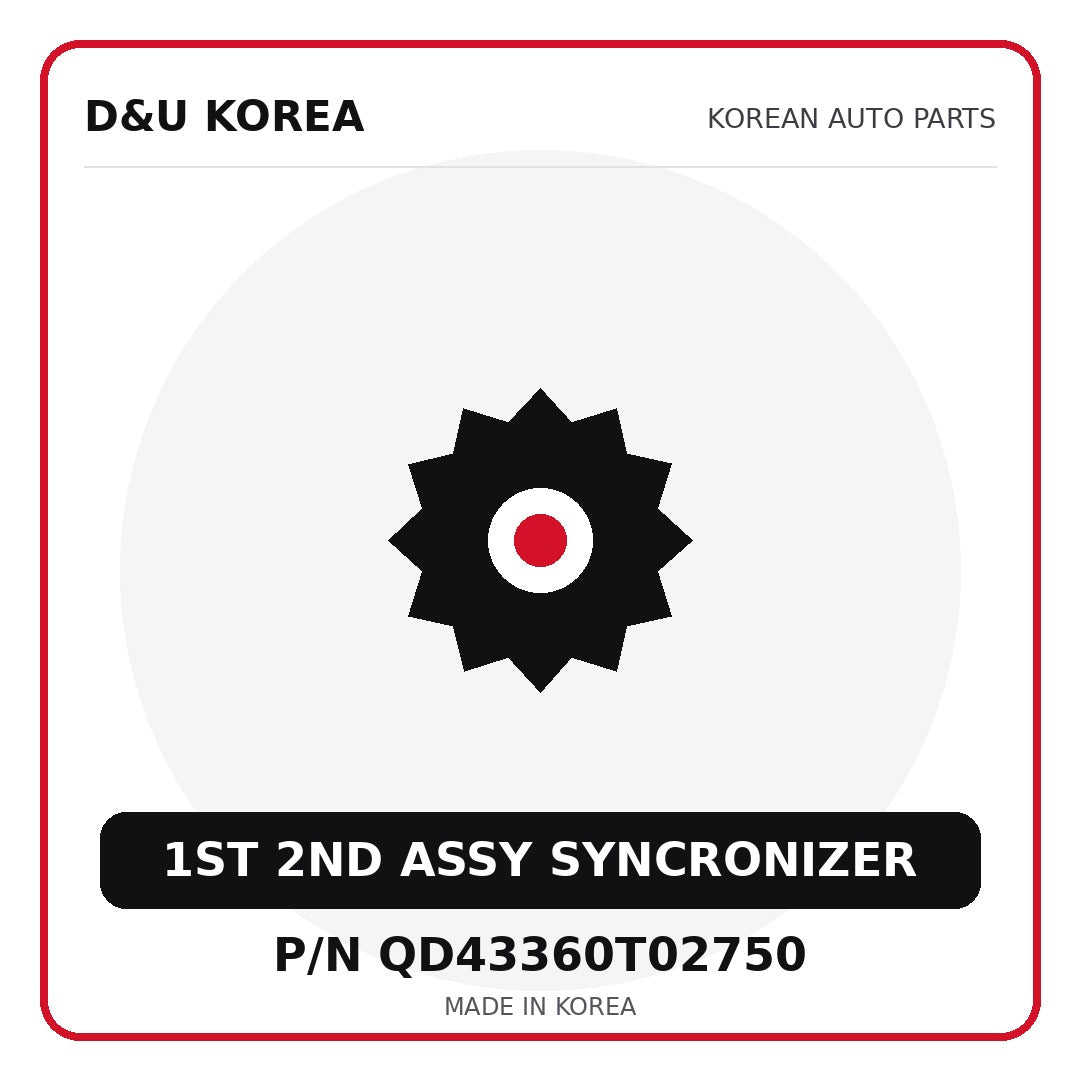 Genuine Mobis 1ST 2ND ASSY SYNCRONIZER QD43360T02750 for Korean vehicles | D&U Korea