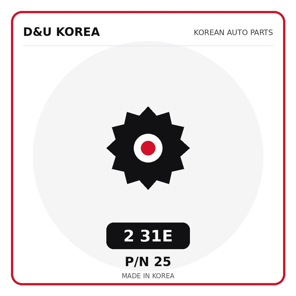 Genuine Mobis 2 31E 25 for Korean vehicles | D&U Korea