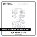 UNIT ASSY-RR POWER,RH