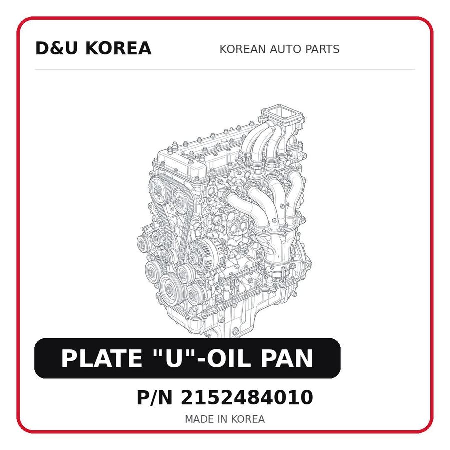 PLATE "U"-OIL PAN