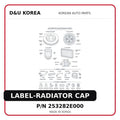 LABEL-RADIATOR CAP