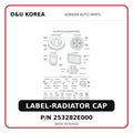 LABEL-RADIATOR CAP