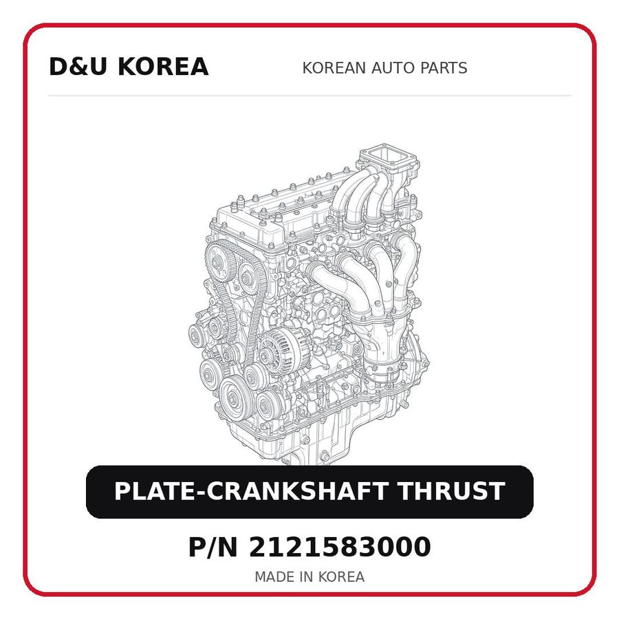 PLATE-CRANKSHAFT THRUST