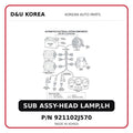 SUB ASSY-HEAD LAMP,LH