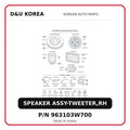 SPEAKER ASSY-TWEETER,RH