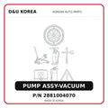 PUMP ASSY-VACUUM