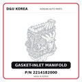GASKET-INLET MANIFOLD