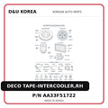 DECO TAPE-INTERCOOLER,RH