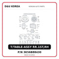 T/TABLE-ASSY RR.1ST,RH