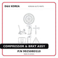 COMPRESSOR & BRKT ASSY