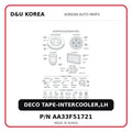 DECO TAPE-INTERCOOLER,LH