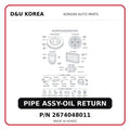 PIPE ASSY-OIL RETURN