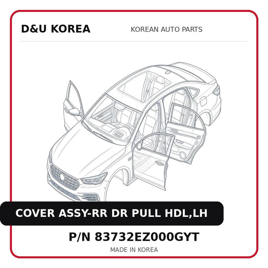COVER ASSY-RR DR PULL HDL,LH
