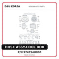 HOSE ASSY-COOL BOX