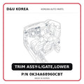 TRIM ASSY-L/GATE,LOWER