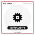Genuine Mobis 437004A780FG  for Korean vehicles | D&U Korea