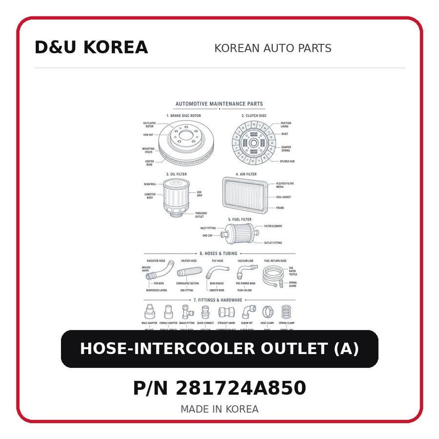 HOSE-INTERCOOLER OUTLET (A)
