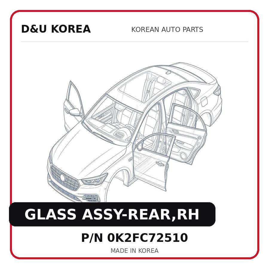 GLASS ASSY-REAR,RH