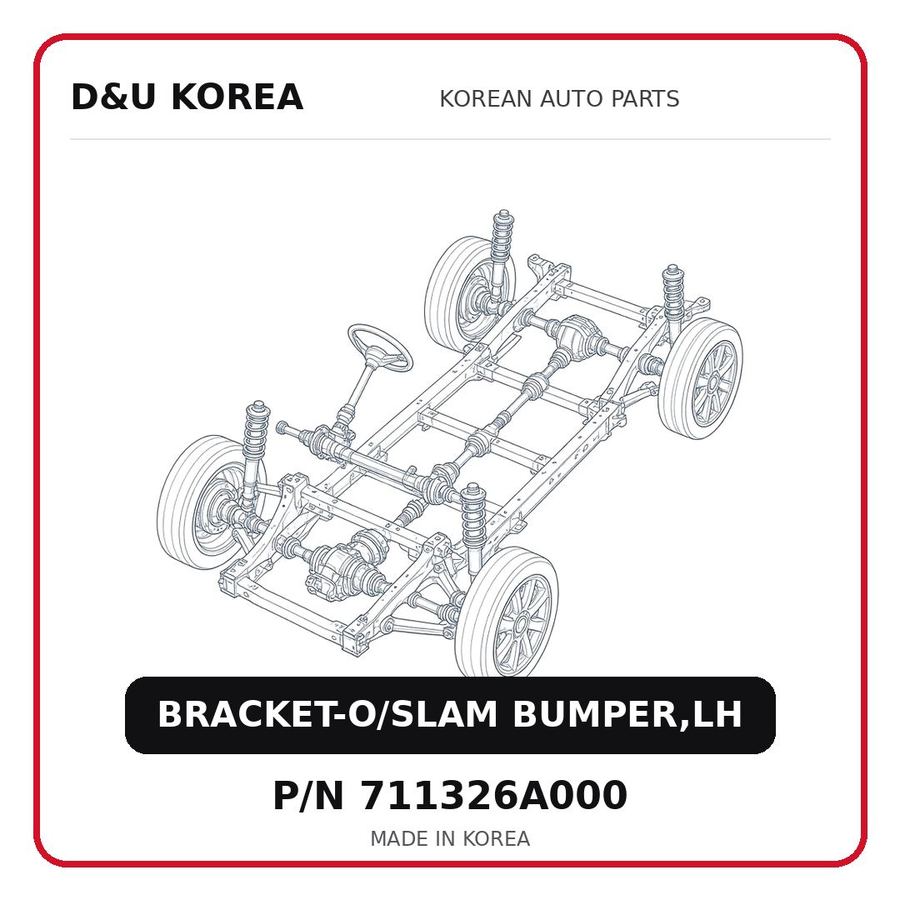BRACKET-O/SLAM BUMPER,LH
