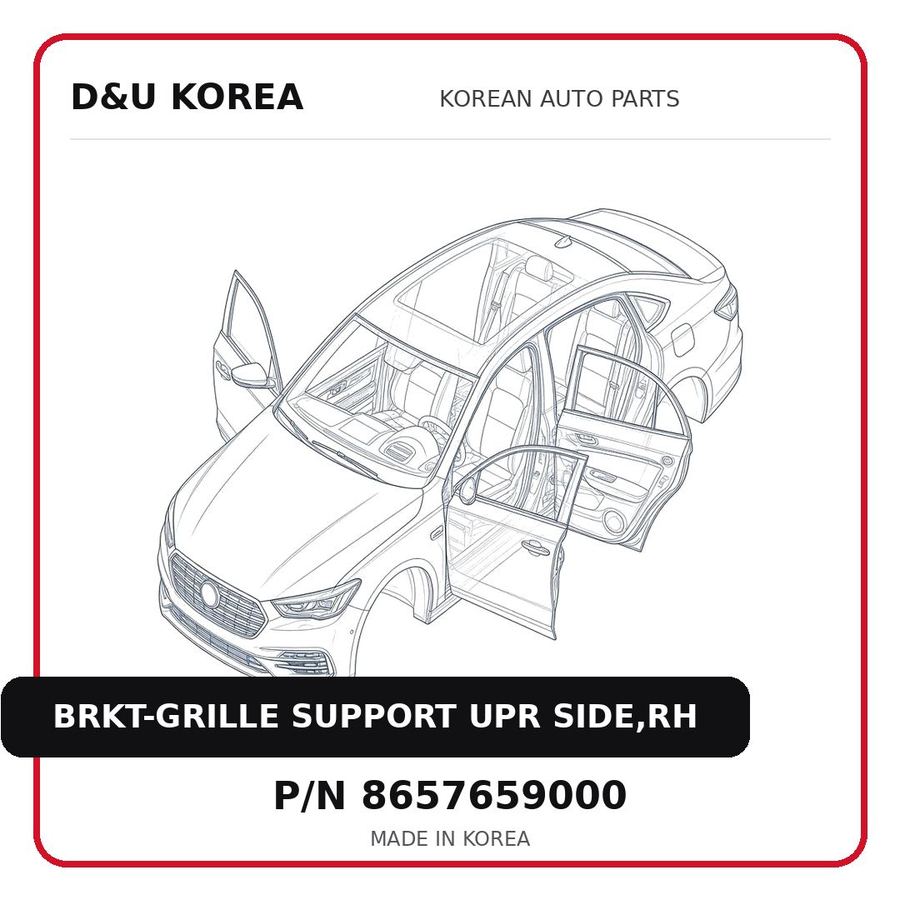 BRKT-GRILLE SUPPORT UPR SIDE,RH