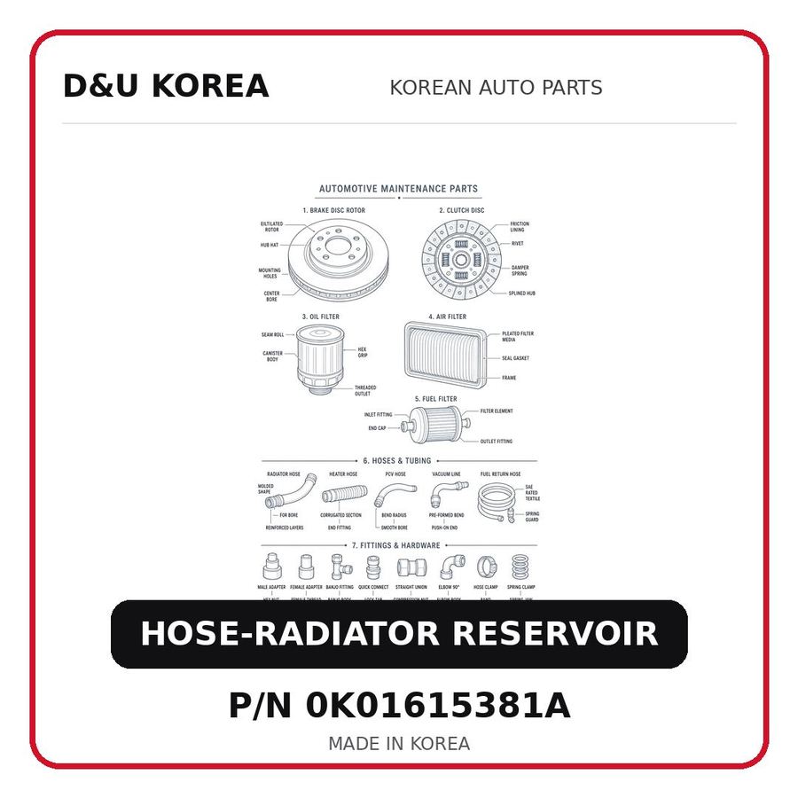 HOSE-RADIATOR RESERVOIR