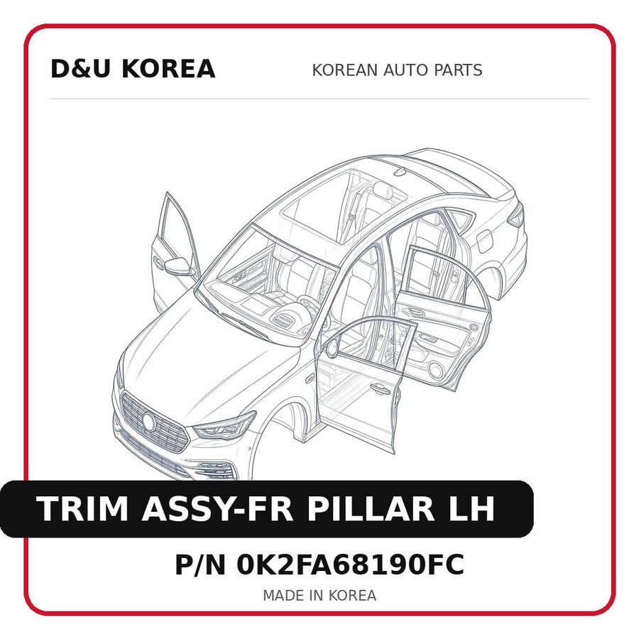 TRIM ASSY-FR PILLAR LH