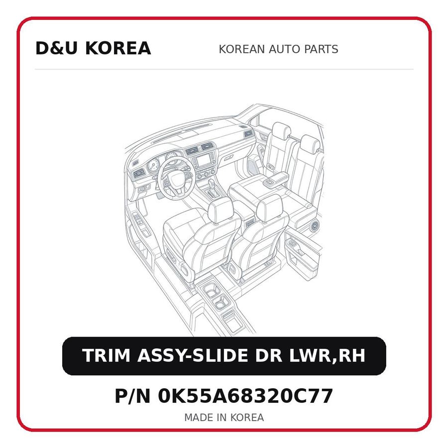 TRIM ASSY-SLIDE DR LWR,RH