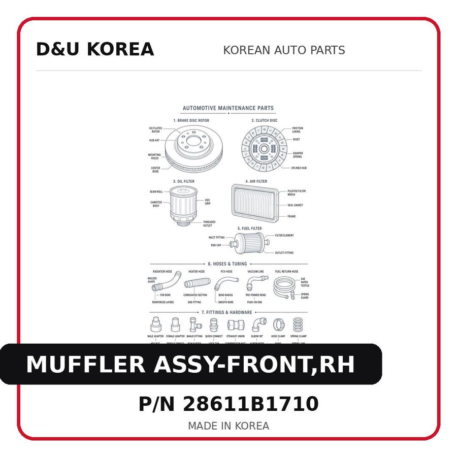 MUFFLER ASSY-FRONT,RH