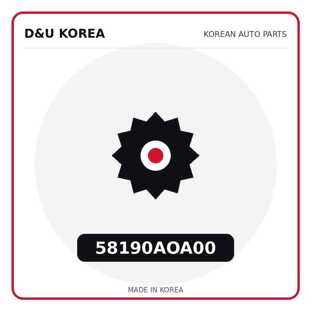 Genuine Mobis 58190AOA00  for Korean vehicles | D&U Korea
