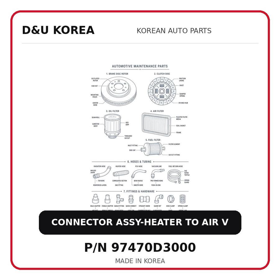 CONNECTOR ASSY-HEATER TO AIR V
