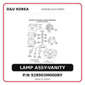 LAMP ASSY-VANITY