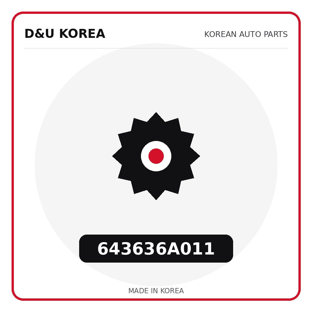 Genuine Mobis 643636A011  for Korean vehicles | D&U Korea