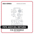 PIPE ASSY-OIL RETURN