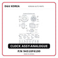 CLOCK ASSY-ANALOGUE