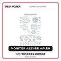 MONITOR ASSY-RR A/V,RH